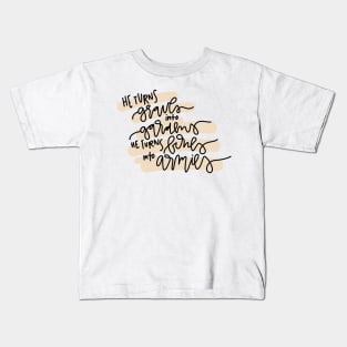 "graves into gardens" christian worship lyrics design Kids T-Shirt